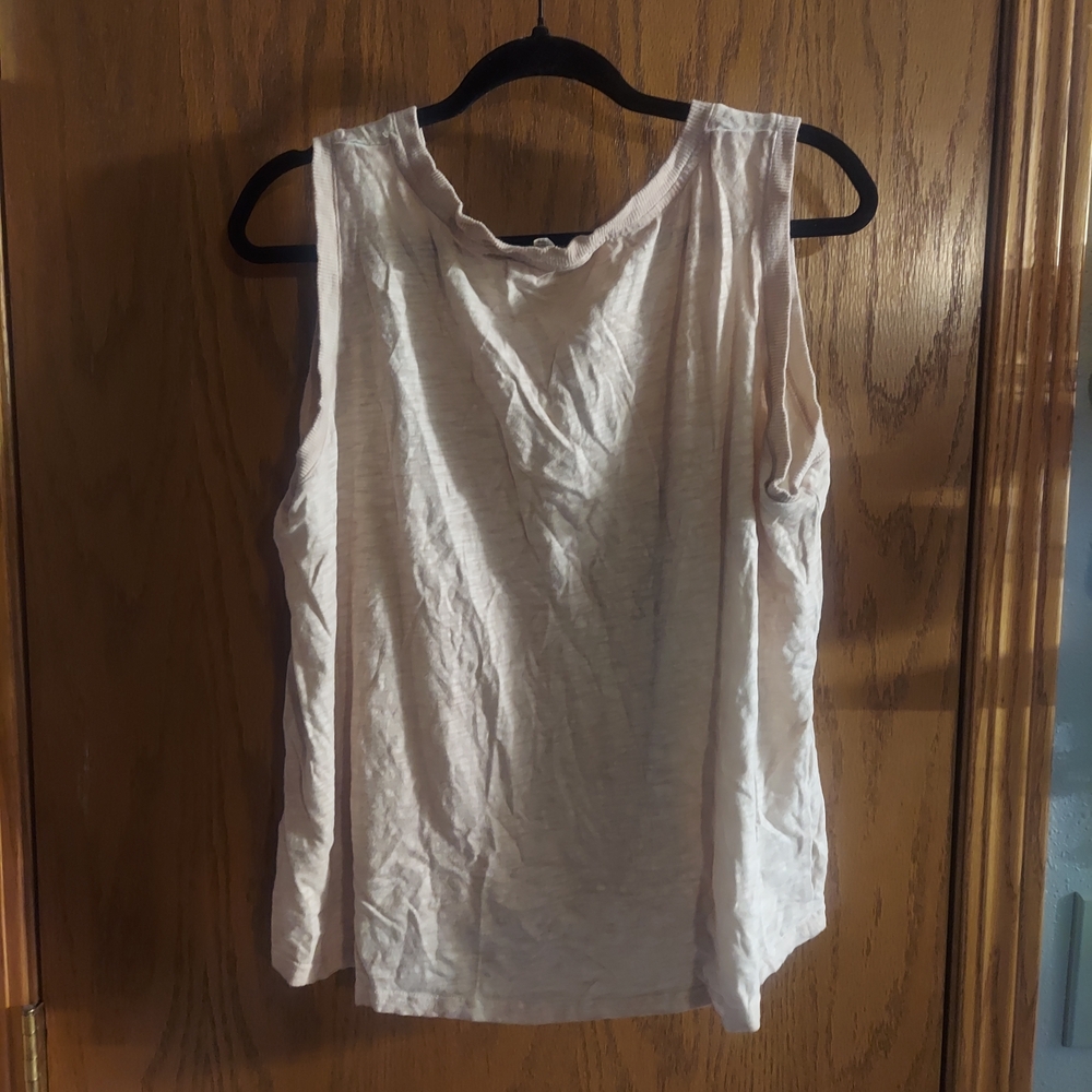 Jane and Delancey Light Tan Cream Tank Top Lg - Picture 5 of 9